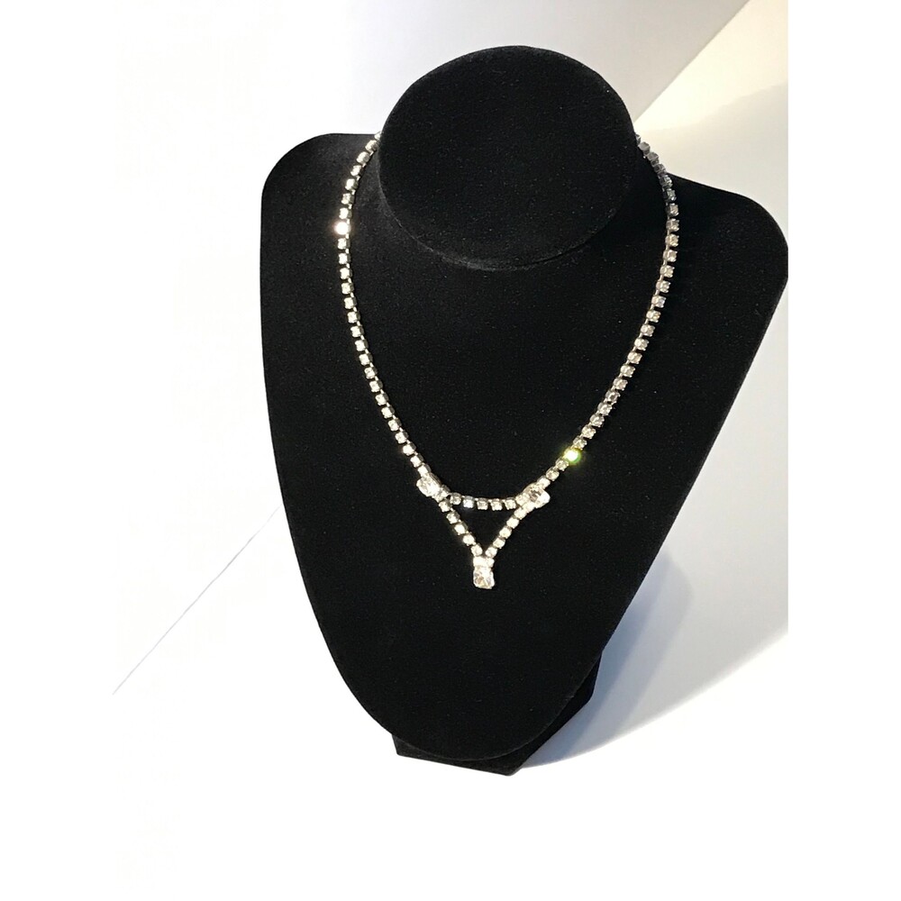 Vintage Clear Rhinestone Necklace